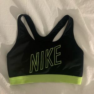 Nike Sports Bra Black and Neon